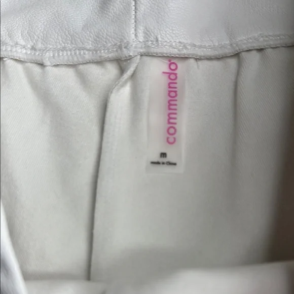 BUY ONE GET ONE Commando White and Black Faux Leather Shorts - Picture 5 of 6